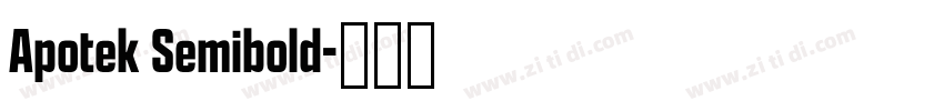 Apotek Semibold字体转换